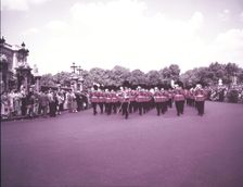 Guards at Buckingham Palace, London, c1955. Creator: Arthur Charles Kirby Ware