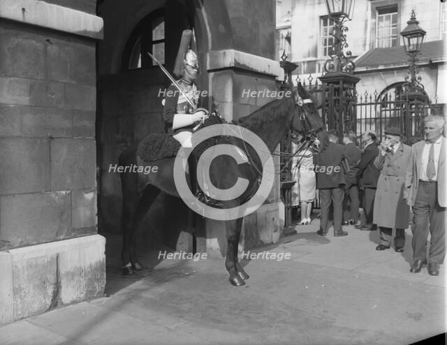 Guards at Horse Guards, London, c1955. Creator: Arthur Charles Kirby Ware.