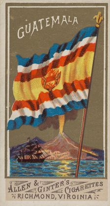 Guatemala, from Flags of All Nations, Series 1 (N9) for Allen & Ginter Cigarettes Brands, 1887. Creator: Allen & Ginter