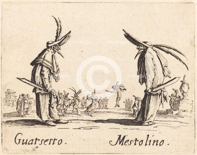 Guatsetto and Mestolino, c. 1622. Creator: Jacques Callot.