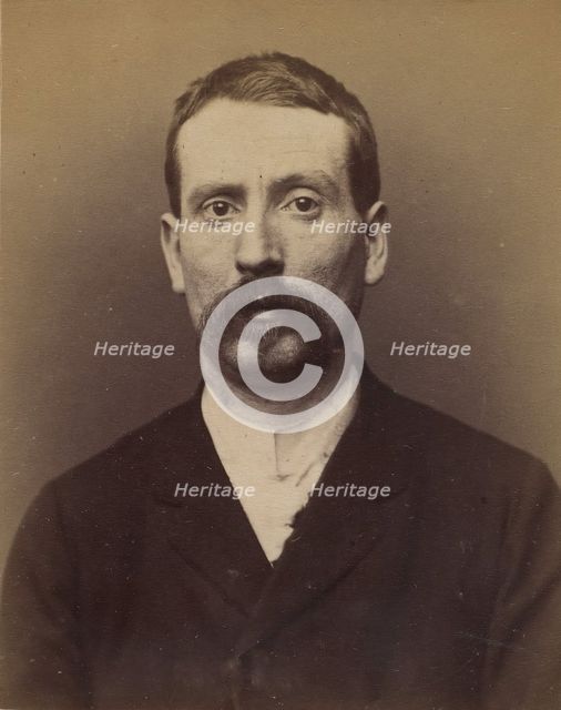 Guénant. Louis, Désiré. 31 ans, né à Paris XVIIIe. Comptable. Anarchiste. 2/3/94., 1894. Creator: Alphonse Bertillon.