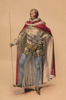 Guest in costume for Queen Victoria's Bal Costumé, May 12 1842, (1843). Creator: John Richard Coke Smyth