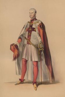 Guest in costume for Queen Victoria's Bal Costumé, May 12 1842, (1843). Creator: John Richard Coke Smyth