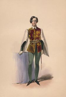 Guest in costume for Queen Victoria's Bal Costumé, May 12 1842, (1843). Creator: John Richard Coke Smyth