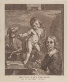 Guercino Self-Portrait, 1790-99. Creator: Francesco Bartolozzi