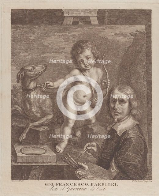 Guercino Self-Portrait, 1790-99. Creator: Francesco Bartolozzi.