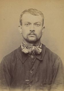 Guerlinger. Pierre. 28 ans, né le 31/5/65 à St-Avold (Moselle). Journalier. Anarchiste. 14..., 1894. Creator: Alphonse Bertillon