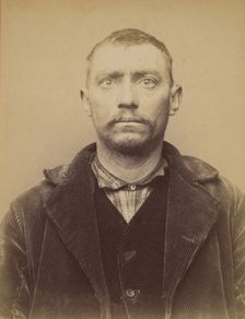 Guéry. Paul, Alphonse. 37 ans, né le 30/6/56 à Laversine (Aisne). Journalier. Anarchiste. ..., 1894. Creator: Alphonse Bertillon