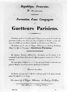 Guetteurs Parisiens, from French Political posters of the Paris Commune, May 1871