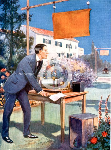 Guglielmo Marconi (1874-1937), Italian physicist and radio pioneer. Artist: Unknown
