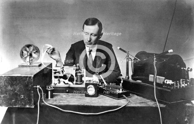 Guglielmo Marconi (1874-1937), Italian physicist and radio pioneer. Artist: Unknown