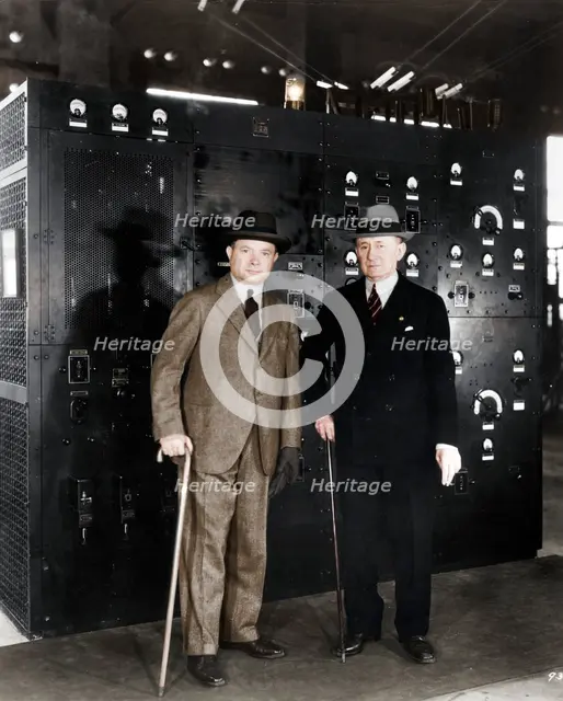 Guglielmo Marconi and David Sarnoff, 1933. Artist: Unknown.