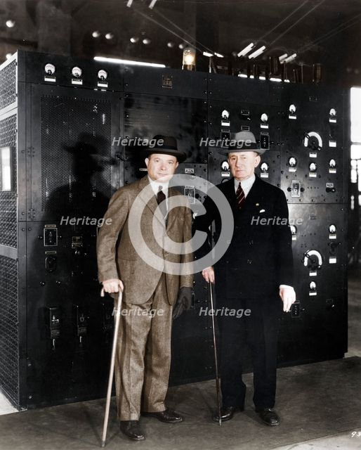 Guglielmo Marconi and David Sarnoff, 1933. Artist: Unknown.