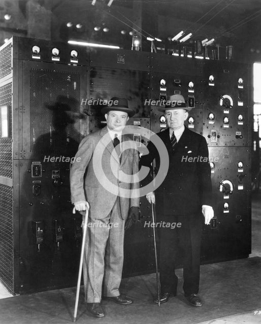 Guglielmo Marconi and David Sarnoff, 1933. Creator: Unknown.