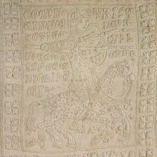 Guicciardini Quilt or Tristan and Isolde Quilt (Detail), Second Half of 14th cen.. Creator: Anonymous master