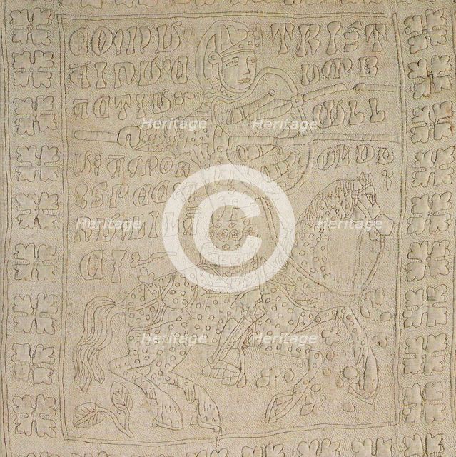 Guicciardini Quilt or Tristan and Isolde Quilt (Detail), Second Half of 14th cen.. Creator: Anonymous master.
