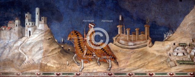 Guidoriccio da Fogliano, 1328. Artist: Martini, Simone, di (1280/85-1344)