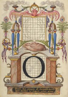 Guide for Constructing the Letter O; Mira calligraphiae monumenta, about 1591-1596. Creator: Joris Hoefnagel