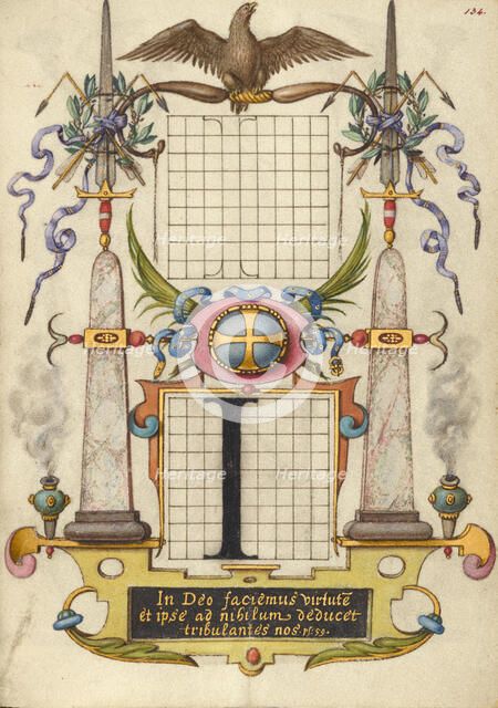 Guide for Constructing the Letter I; Mira calligraphiae monumenta, about 1591-1596. Creator: Joris Hoefnagel.