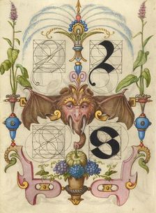 Guide for Constructing the Letters r and s; Mira calligraphiae monumenta, about 1591-1596. Creator: Joris Hoefnagel
