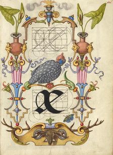 Guide for Constructing the Ligature ae; Mira calligraphiae monumenta, about 1591-1596. Creator: Joris Hoefnagel