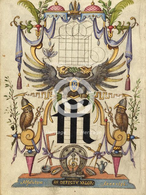 Guide for Constructing the Ligature ffi; Mira calligraphiae monumenta, about 1591-1596. Creator: Joris Hoefnagel.