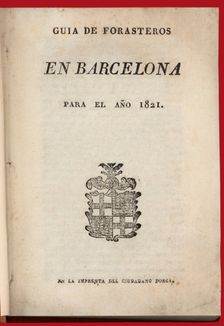 Guide of foreigners in Barcelona for 1821