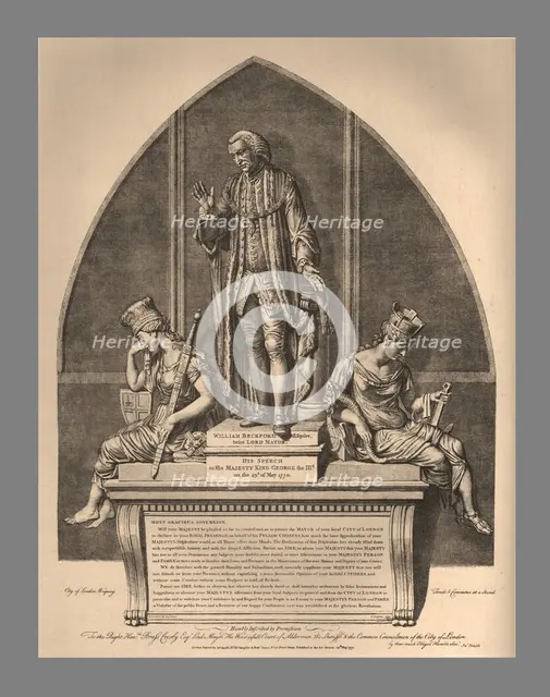 Guild Hall Monument to William Beckford, 1886. Artist: Unknown.