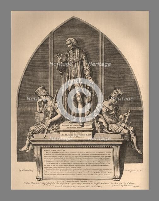 Guild Hall Monument to William Beckford, 1886. Artist: Unknown.