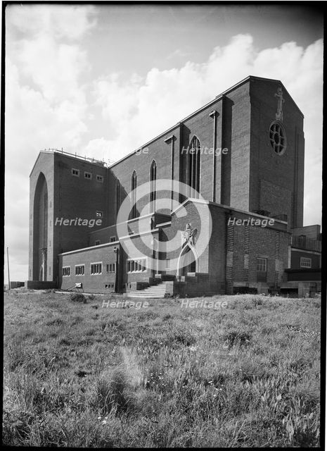 Guildford Cathedral, Stag Hill, Guildford, Surrey, 1952-1960. Creator: Margaret F Harker.