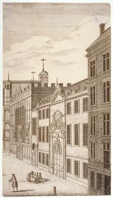 Guildhall Chapel and Blackwell Hall, City of London, 1750. Artist: Anon