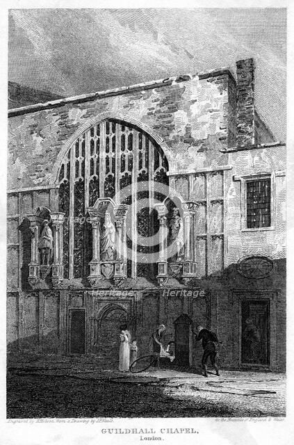 Guildhall Chapel, City of London, 1815.Artist: H Hobson