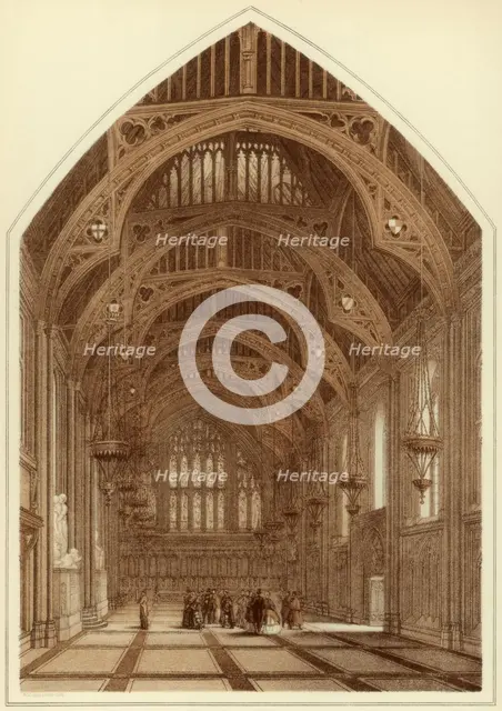 Guildhall interior, City of London, 1886. Artist: William Griggs