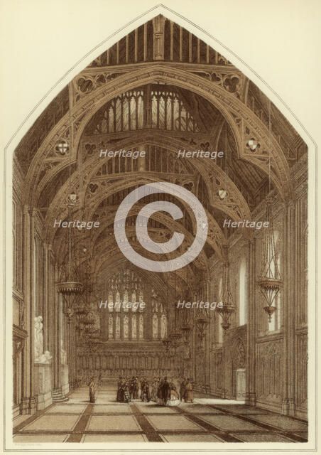 Guildhall interior, City of London, 1886. Artist: William Griggs