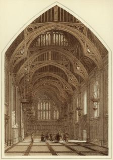 Guildhall interior, City of London, 1886. Artist: William Griggs