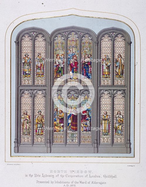 Guildhall Library, London, 1872. Artist: R Canton