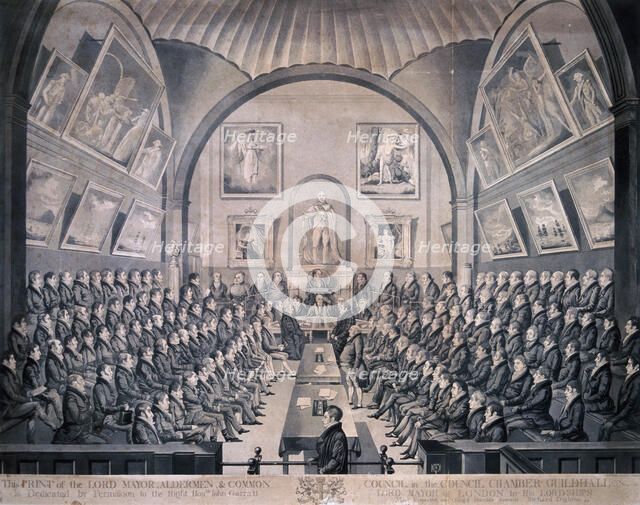 Guildhall, London, 1825. Artist: Richard Dighton