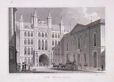 Guildhall, London, 1828. Artist: R Acon