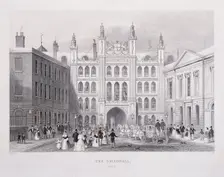 Guildhall, London, 1855. Artist: S Lacey
