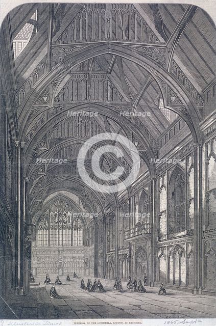 Guildhall, London, 1865. Artist: Anon