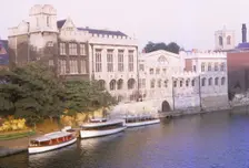 Guildhall Reach on the River Ouse from Lendal Bridge, York, 20th century. Artist: CM Dixon