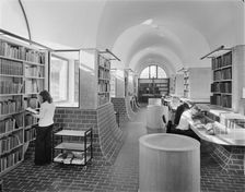 Guildhall School of Music and Drama, Silk Street, Barbican, City of London, GLA, 25/10/1977. Creator: John Laing plc