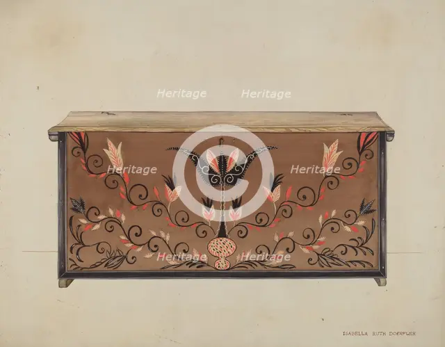 Guilford Blanket Chest, c. 1936. Creator: Isabella Ruth Doerfler.