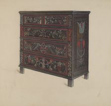Guilford Painted Chest, c. 1936. Creator: Martin Partyka
