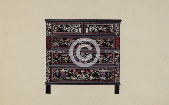 Guilford Painted Chest, c. 1936. Creator: Martin Partyka.