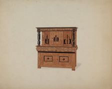 Guilford Press Cupboard, c. 1936. Creator: Martin Partyka