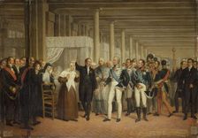 Guillaume Dupuytren (1777-1835), at the Hotel-Dieu, presenting Charles X with eye surgery, c1825. Creator: Unknown