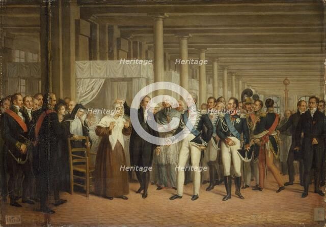 Guillaume Dupuytren (1777-1835), at the Hotel-Dieu, presenting Charles X with eye surgery, c1825. Creator: Unknown.