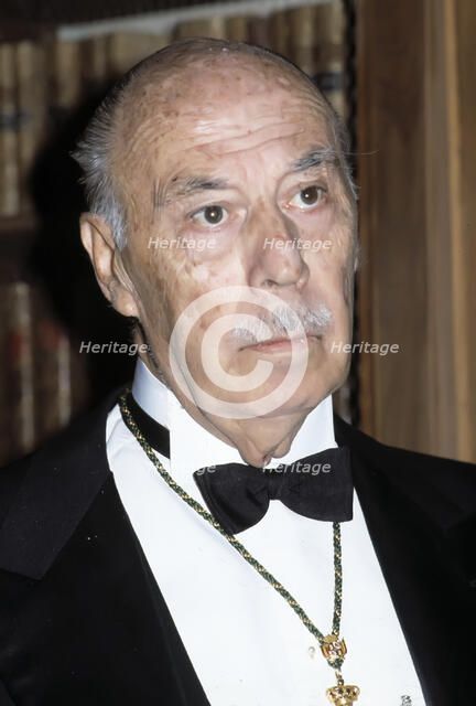 Guillermo Diaz Plaja (1909-1984), Spanish writer, photo 1985.