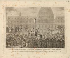 Guillotine élevée en place du Carrousel, le 13 août 1792 … Creator: Anonymous